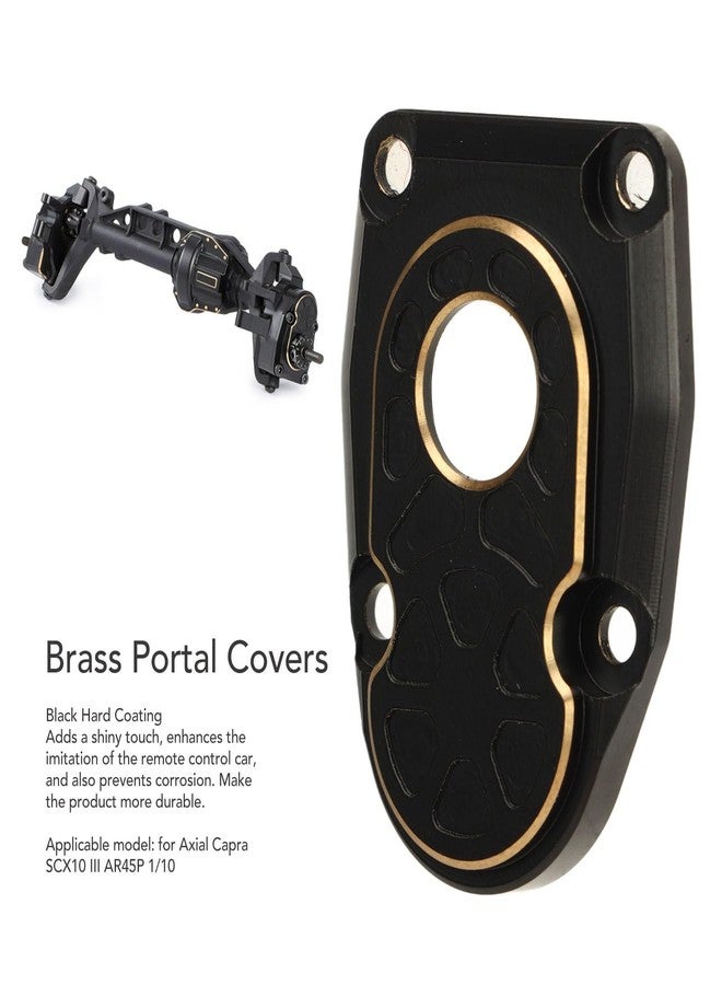 Topyond 2 PCS Axial Capra Treal Capra Brass Portal Covers Weights Portal Steering Knuckle Rustproof for SCX10 III AR45P 1/10 - Image 3